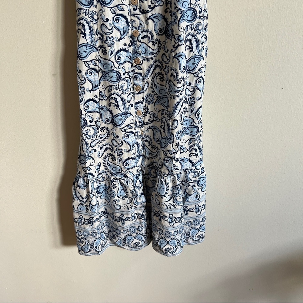Zara Paisley Linen Midi Dress - Picture 3 of 7